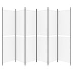 Divisorio a 4 Pannelli Bianco 300x200 cm Tessuto
