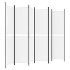 Divisorio a 4 Pannelli Bianco 300x200 cm Tessuto