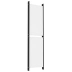 Divisorio a 4 Pannelli Bianco 300x200 cm Tessuto