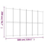 Divisorio a 6 Pannelli Marrone 300x200 cm in Tessuto