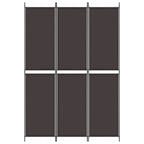 Divisorio a 3 Pannelli Marrone 150x220 cm in Tessuto