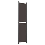 Divisorio a 3 Pannelli Marrone 150x220 cm in Tessuto