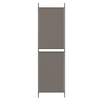 Divisorio a 3 Pannelli Antracite 150x220 cm in Tessuto