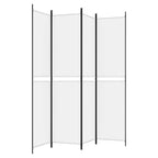 Divisorio a 4 Pannelli Bianco 200x220 cm Tessuto