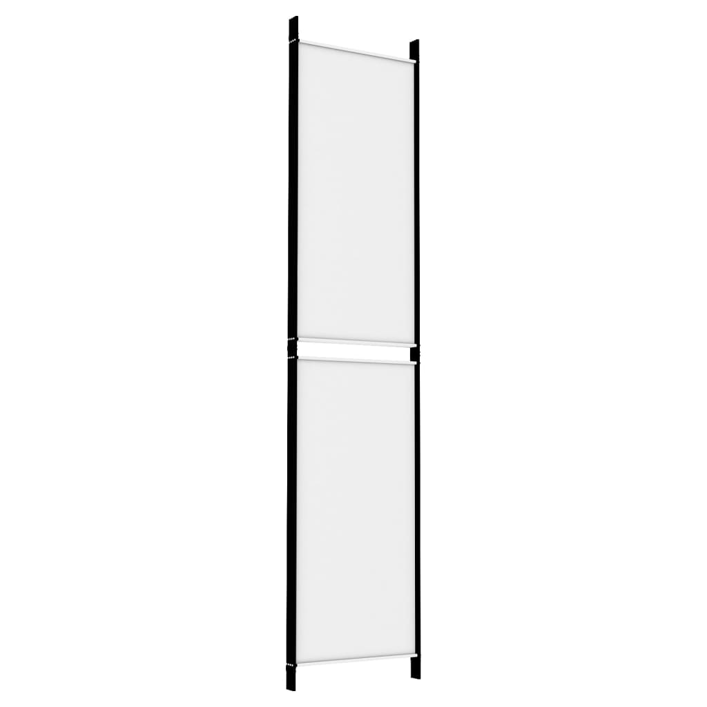 Divisorio a 4 Pannelli Bianco 200x220 cm Tessuto