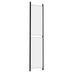 Divisorio a 4 Pannelli Bianco 200x220 cm Tessuto