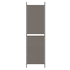 Divisorio a 4 Pannelli Antracite 200x220 cm Tessuto