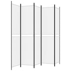 Divisorio a 5 Pannelli Bianco 250x220 cm Tessuto