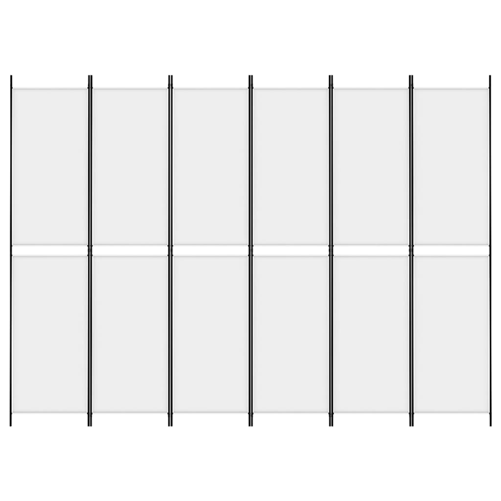 Divisorio a 4 Pannelli Bianco 300x220 cm Tessuto