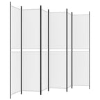 Divisorio a 4 Pannelli Bianco 300x220 cm Tessuto