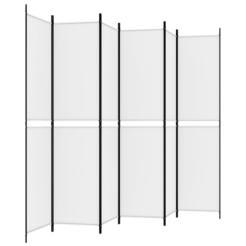 Divisorio a 4 Pannelli Bianco 300x220 cm Tessuto