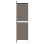 Divisorio a 6 Pannelli Antracite 300x220 cm Tessuto