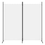 Divisorio a 2 Pannelli Bianco 175x180 cm Tessuto