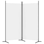 Divisorio a 2 Pannelli Bianco 175x180 cm Tessuto