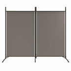 Divisorio a 2 Pannelli Antracite 175x180 cm Tessuto