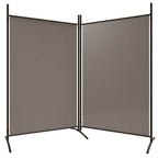 Divisorio a 2 Pannelli Antracite 175x180 cm Tessuto