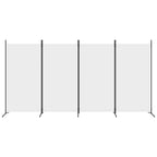 Divisorio a 4 Pannelli Bianco 346x180 cm Tessuto