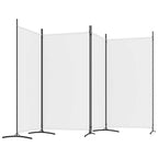 Divisorio a 4 Pannelli Bianco 346x180 cm Tessuto