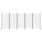 Divisorio a 5 Pannelli Bianco 433x180 cm Tessuto