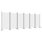 Divisorio a 6 Pannelli Bianco 520x180 cm Tessuto