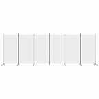 Divisorio a 6 Pannelli Bianco 520x180 cm Tessuto