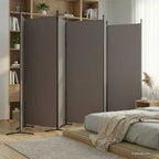Divisorio a 6 Pannelli Antracite 520x180 cm Tessuto
