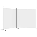 Divisorio a 2 Pannelli Bianco 348x180 cm Tessuto