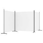Divisorio a 3 Pannelli bianco 525x180 cm in Tessuto