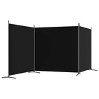Divisorio a 3 Pannelli Nero 525x180cm in Tessuto