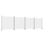 Divisorio a 4 Pannelli Bianco 698x180 cm Tessuto