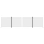 Divisorio a 4 Pannelli Bianco 698x180 cm Tessuto