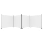 Divisorio a 4 Pannelli Bianco 698x180 cm Tessuto