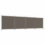 Divisorio a 4 Pannelli Antracite 698x180 cm Tessuto