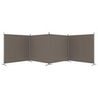 Divisorio a 4 Pannelli Antracite 698x180 cm Tessuto