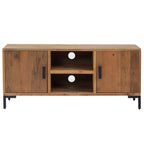 Mobile TV Marrone 110x35x48 cm in Legno Massello di Pino