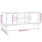 Mobile TV Marrone 110x35x48 cm in Legno Massello di Pino