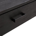 Tavolino da Salotto Nero 90x50x35 cm in Legno Massello di Pino