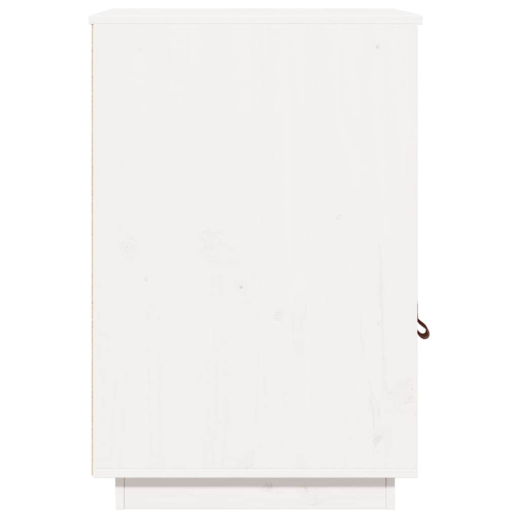 Armadietto da Scrivania Bianco 40x50x75 cm Legno Massello Pino