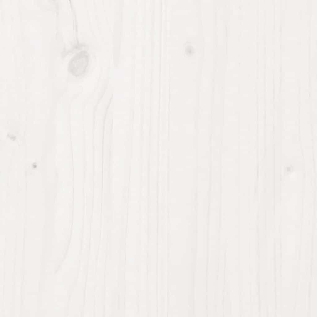 Armadietto da Scrivania Bianco 40x50x75 cm Legno Massello Pino