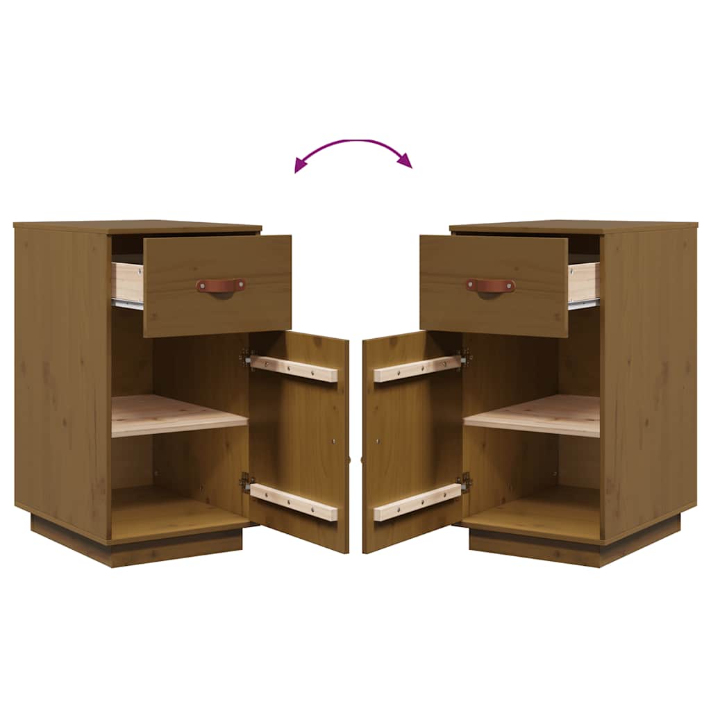 Armadietto da Scrivania Ambra 40x50x75cm in Legno Massello Pino