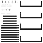 Portalegna Nero Opaco 50x28x94 cm Acciaio