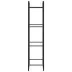 Portalegna Nero Opaco 50x28x132 cm in Acciaio