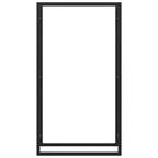 Portalegna Nero Opaco 80x28x154 cm Acciaio