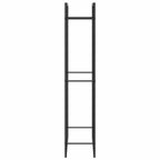 Portalegna Nero Opaco 80x28x154 cm Acciaio