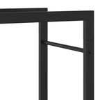 Portalegna Nero Opaco 80x28x154 cm Acciaio