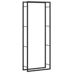 Portalegna Nero Opaco 80x28x222 cm Acciaio
