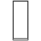 Portalegna Nero Opaco 80x28x222 cm Acciaio