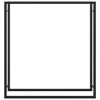 Portalegna Nero Opaco 110x28x116 cm in Acciaio