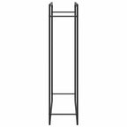 Portalegna Nero Opaco 110x28x116 cm in Acciaio
