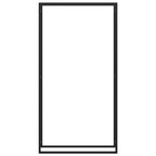 Portalegna Nero Opaco 110x28x214 cm in Acciaio
